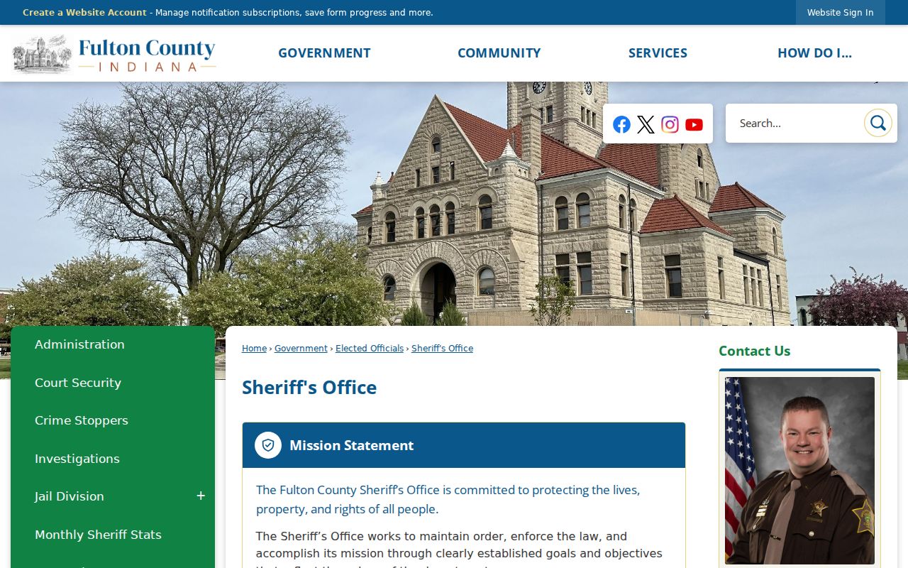 Fulton County active warrants sheriff contact page
